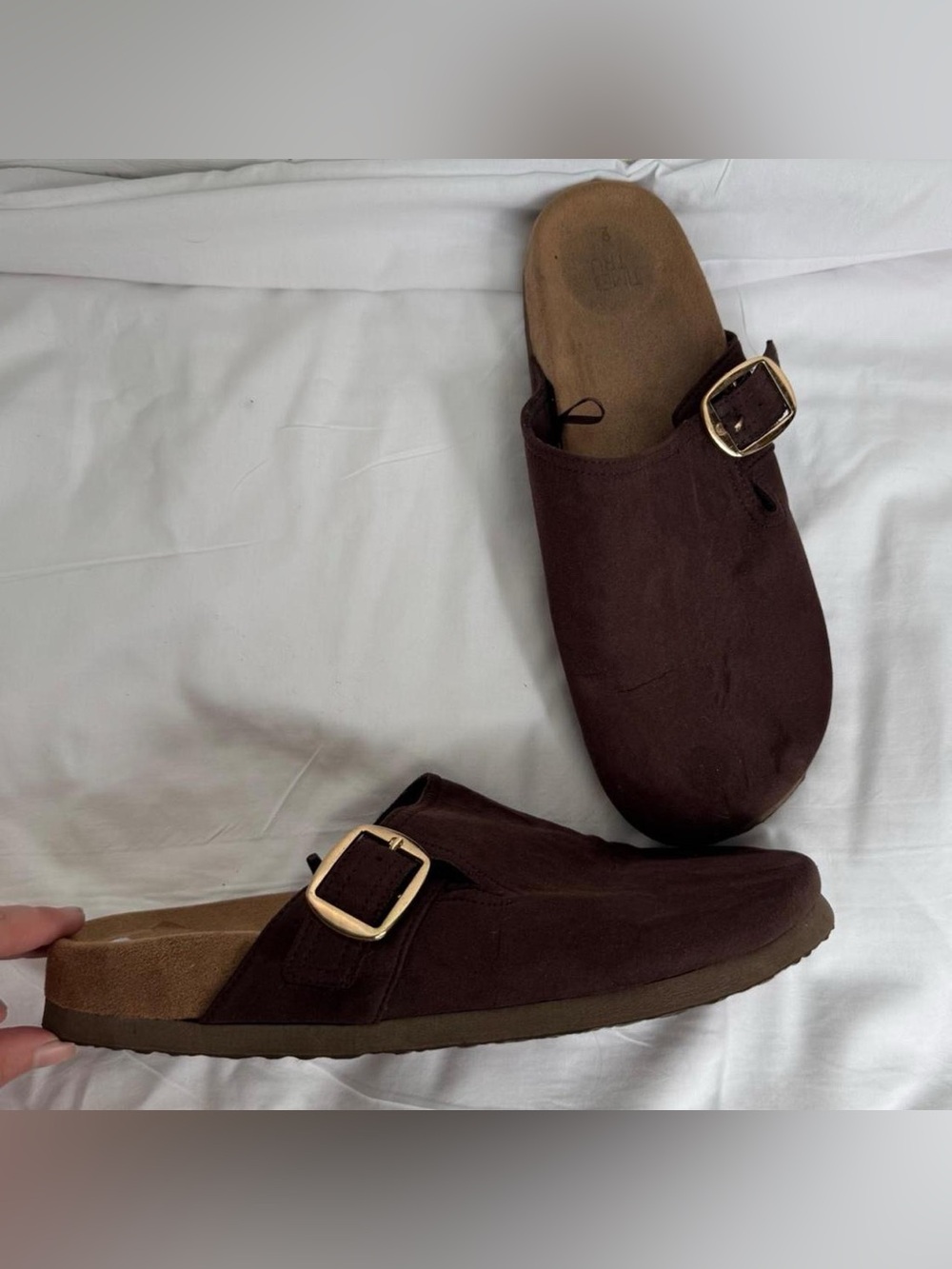 Women’s Dark Brown Slip-On Buckle Clog Loafers